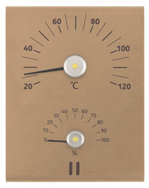 Rento Saunový teploměr a vlhkoměr šampaňské