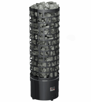 SAWO Aries Round Black 3HE Ni2 Premium 3P-1P 9 kW